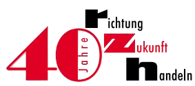 Jubiläumslogo, 40 Jahre RZH, rot schwarz