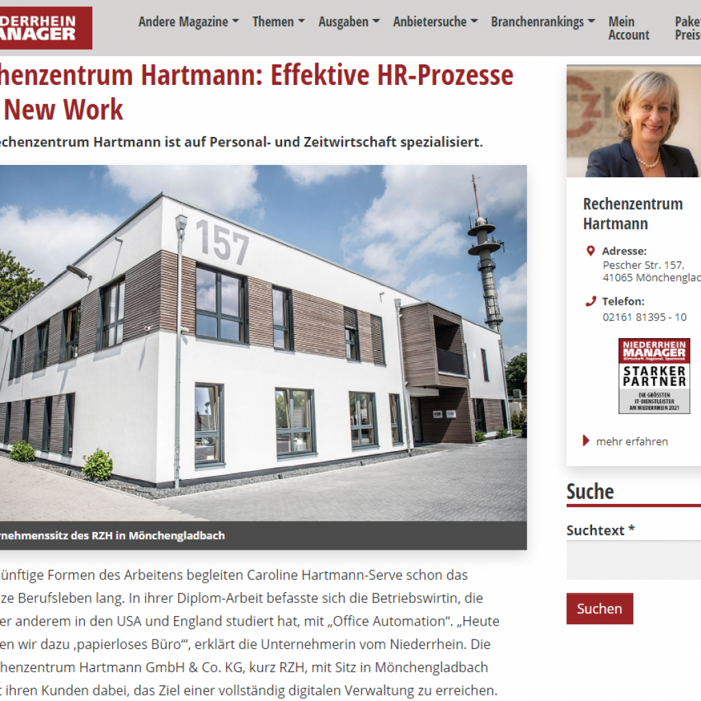 Niederrhein Manager Beitrag - Effektive HR-Prozesse mit New Work