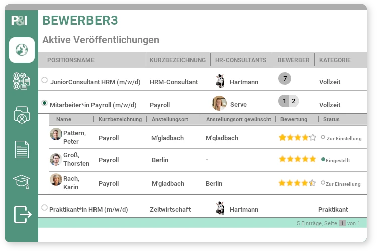 Ein wichtiges Modul für ein digitales HR-Management ist das Bewerbermanagement